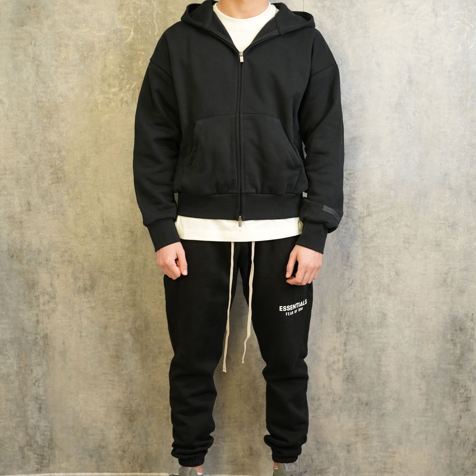 Fear of God Essentials Black Zip Up